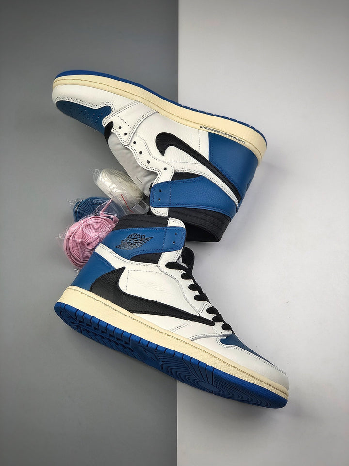 Air Jordan 1 Retro High OG SP Travis Scott Fragment Military Blue