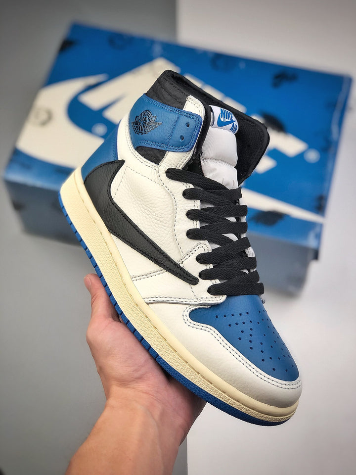 Air Jordan 1 Retro High OG SP Travis Scott Fragment Military Blue